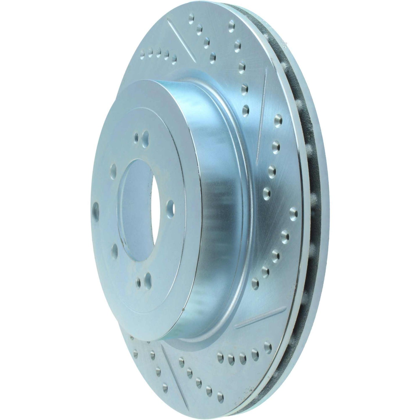 StopTech Select Sport 08-11 Mitsubishi Evo X Slotted and Drilled Left Rear Rotor 227.46075L