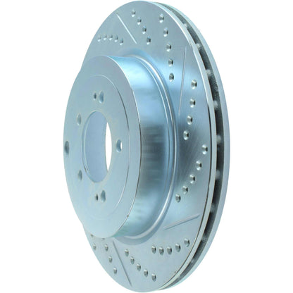 StopTech Select Sport 08-11 Mitsubishi Evo X Slotted and Drilled Left Rear Rotor 227.46075L