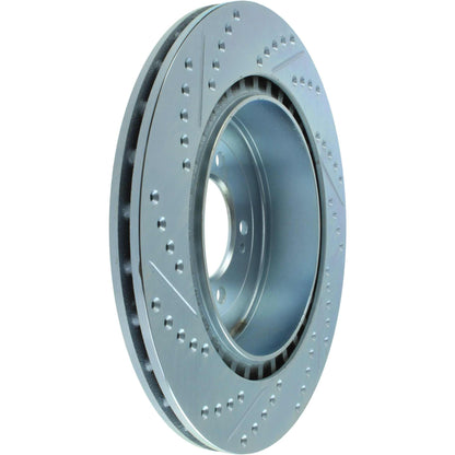 StopTech Select Sport 08-11 Mitsubishi Evo X Slotted and Drilled Left Rear Rotor 227.46075L