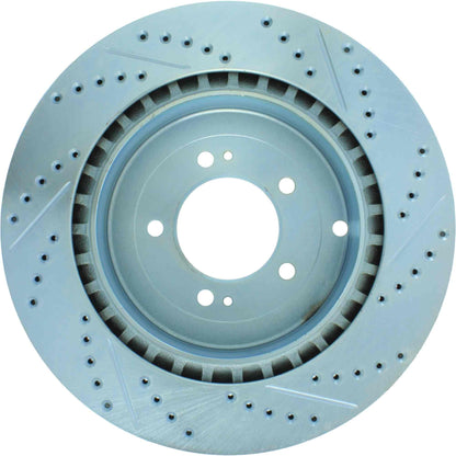 StopTech Select Sport 08-11 Mitsubishi Evo X Slotted and Drilled Right Rear Rotor 227.46075R