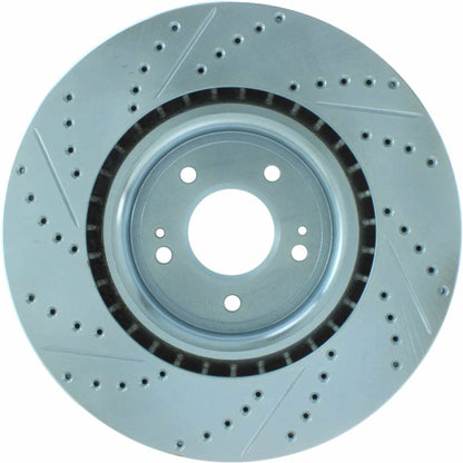 StopTech Select Sport Drilled And Slotted Brake Rotor; Front Left