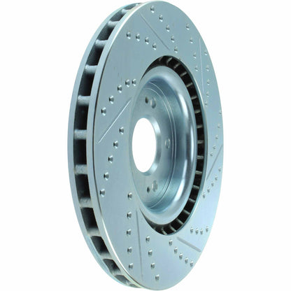 StopTech Select Sport Drilled And Slotted Brake Rotor; Front Right