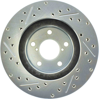 StopTech Select Sport Drilled And Slotted Brake Rotor; Front Left