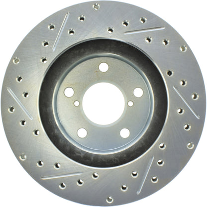 StopTech Select Sport Drilled And Slotted Brake Rotor; Front Left