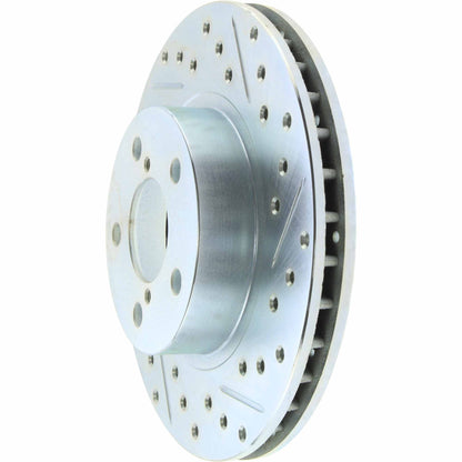 StopTech Select Sport Drilled And Slotted Brake Rotor; Front Left