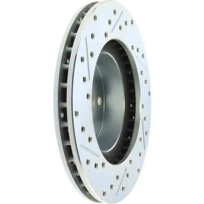 StopTech Select Sport Drilled And Slotted Brake Rotor; Front Left