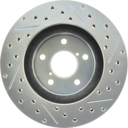 StopTech Select Sport Drilled And Slotted Brake Rotor; Front Right