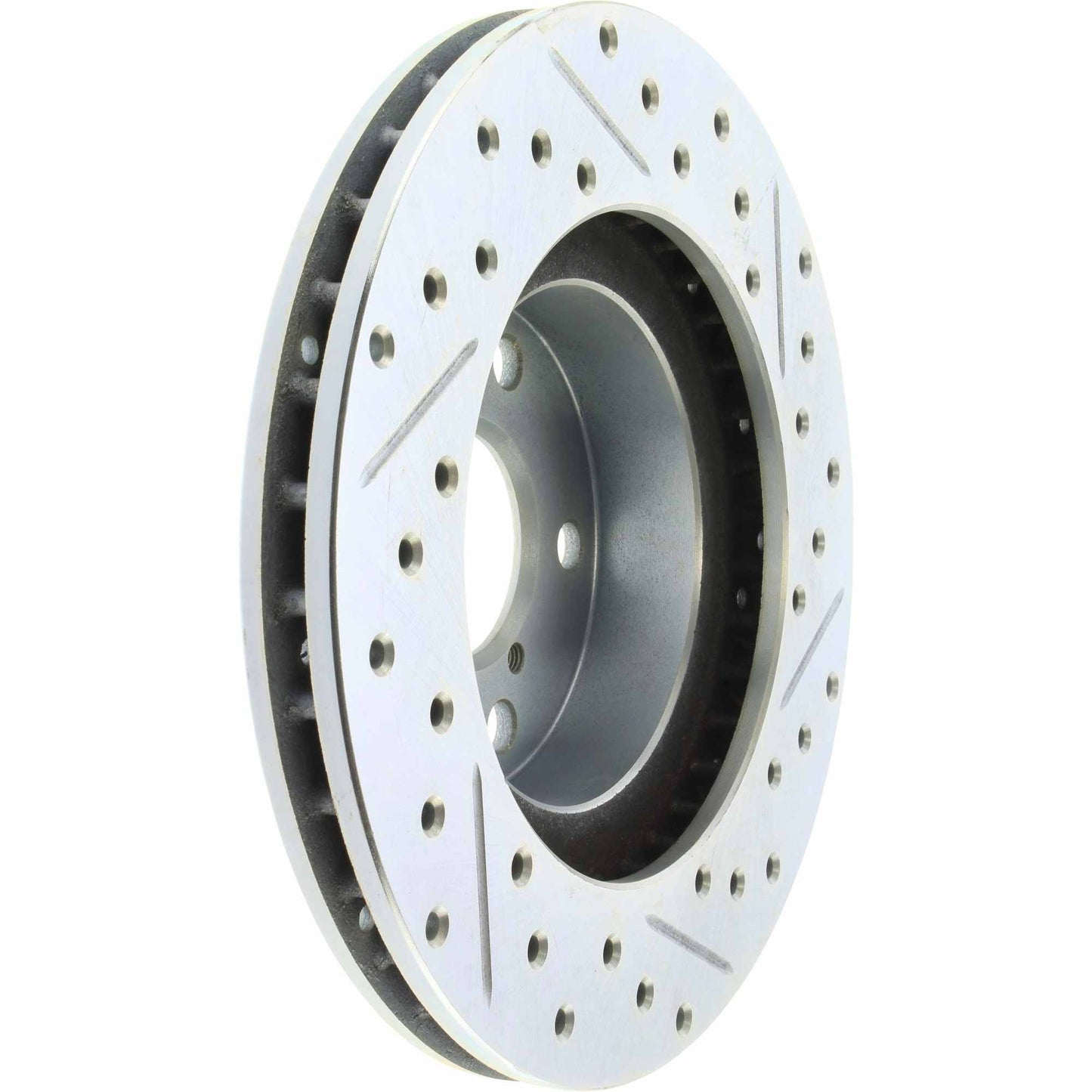 StopTech Select Sport Drilled And Slotted Brake Rotor; Front Right