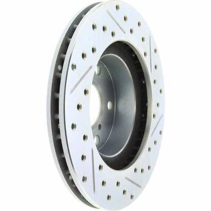 StopTech Select Sport Drilled And Slotted Brake Rotor; Front Right