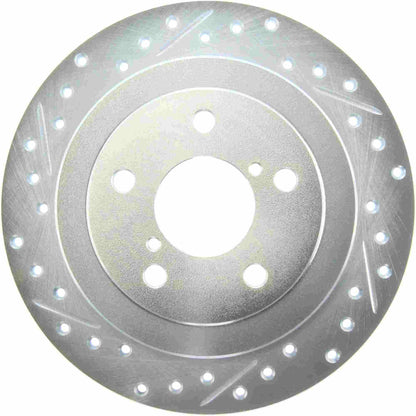 StopTech Select Sport 98-08 Subaru Forester Slotted and Drilled Right Rear Rotor 227.47011R