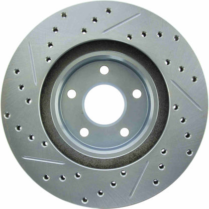 StopTech Select Sport Drilled And Slotted Brake Rotor; Front Left
