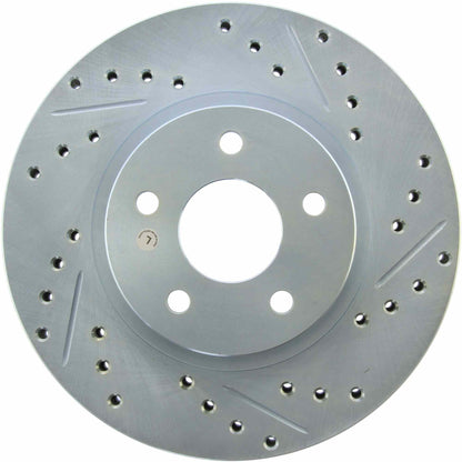 StopTech Select Sport Drilled And Slotted Brake Rotor; Front Left