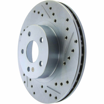 StopTech Select Sport Drilled And Slotted Brake Rotor; Front Left