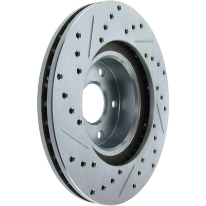 StopTech Select Sport Drilled And Slotted Brake Rotor; Front Left