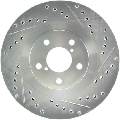 StopTech Select Sport Drilled And Slotted Brake Rotor; Front Left