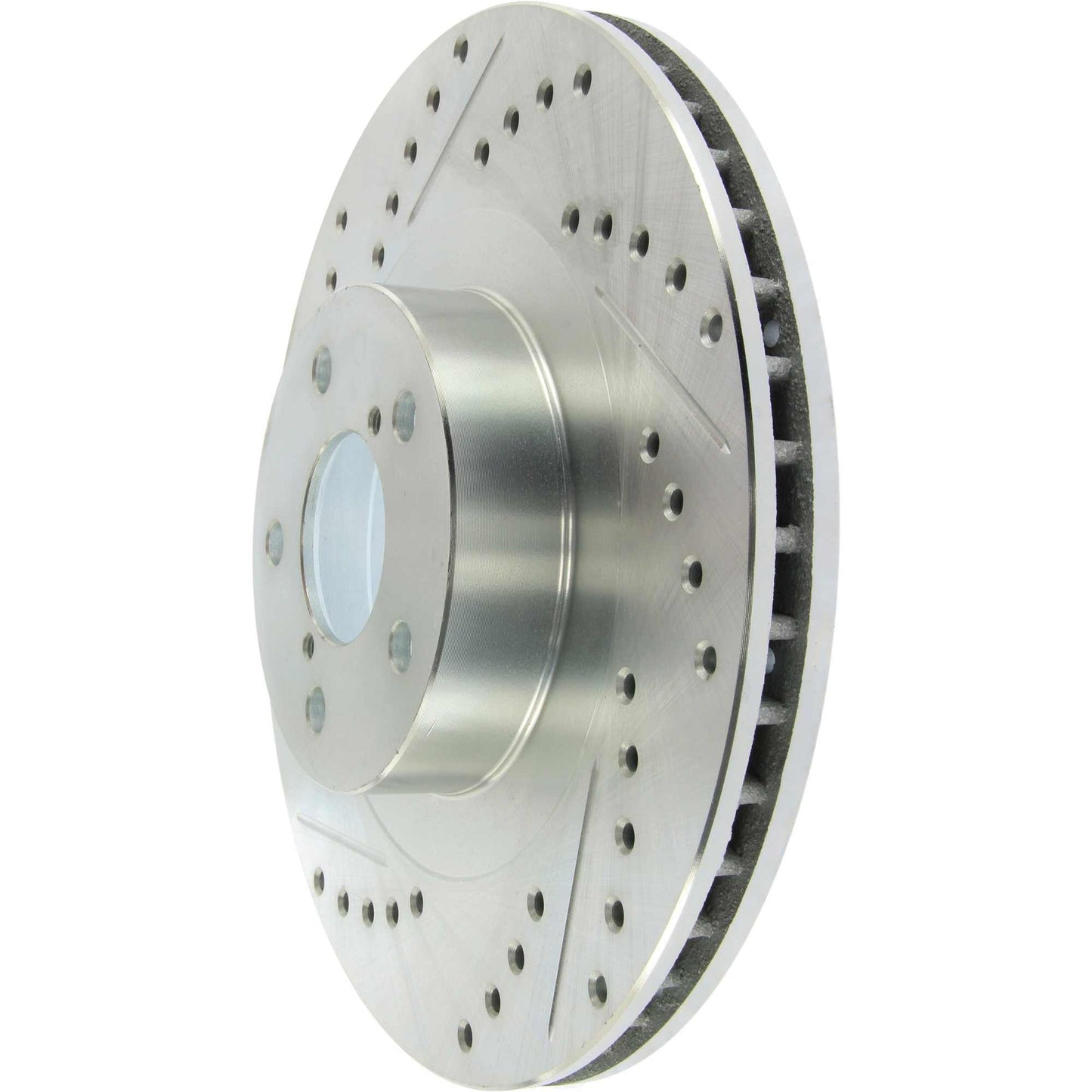 StopTech Select Sport Drilled And Slotted Brake Rotor; Front Left