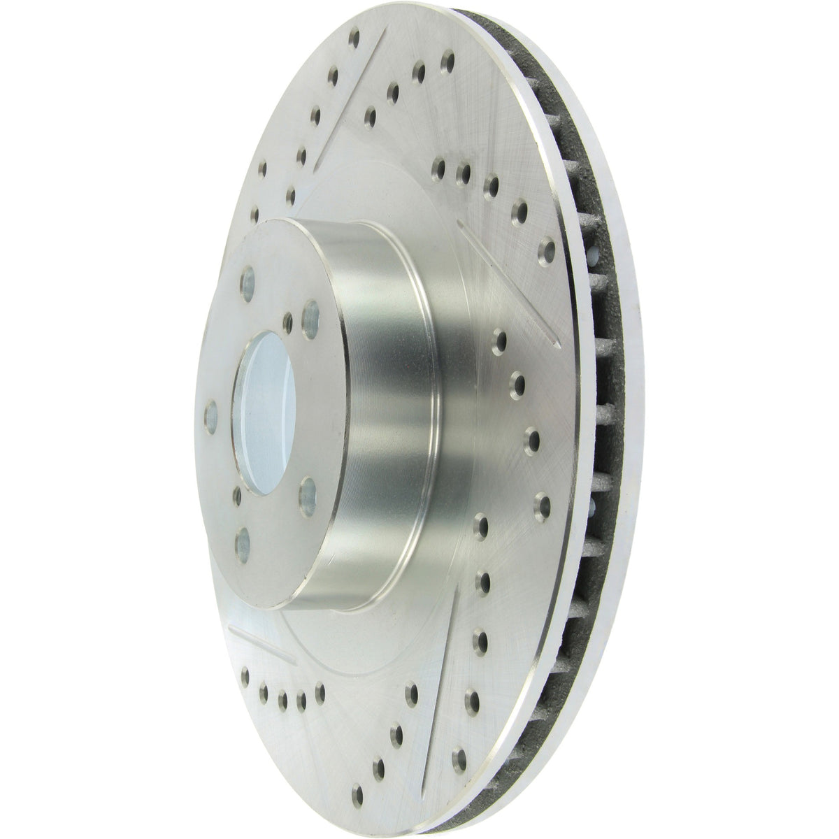 StopTech Select Sport Drilled And Slotted Brake Rotor; Front Left