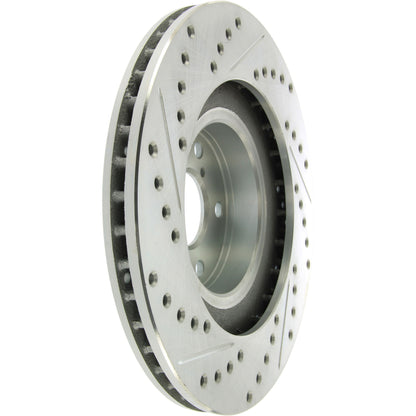 StopTech Select Sport Drilled And Slotted Brake Rotor; Front Left