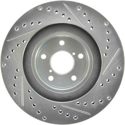 StopTech Select Sport Drilled And Slotted Brake Rotor; Front Right