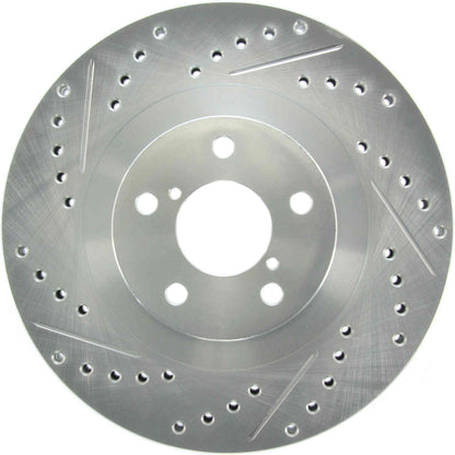 StopTech Select Sport Drilled And Slotted Brake Rotor; Front Right