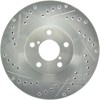 StopTech Select Sport Drilled And Slotted Brake Rotor; Front Right