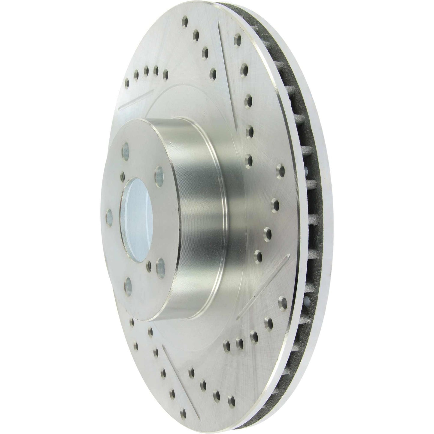 StopTech Select Sport Drilled And Slotted Brake Rotor; Front Right