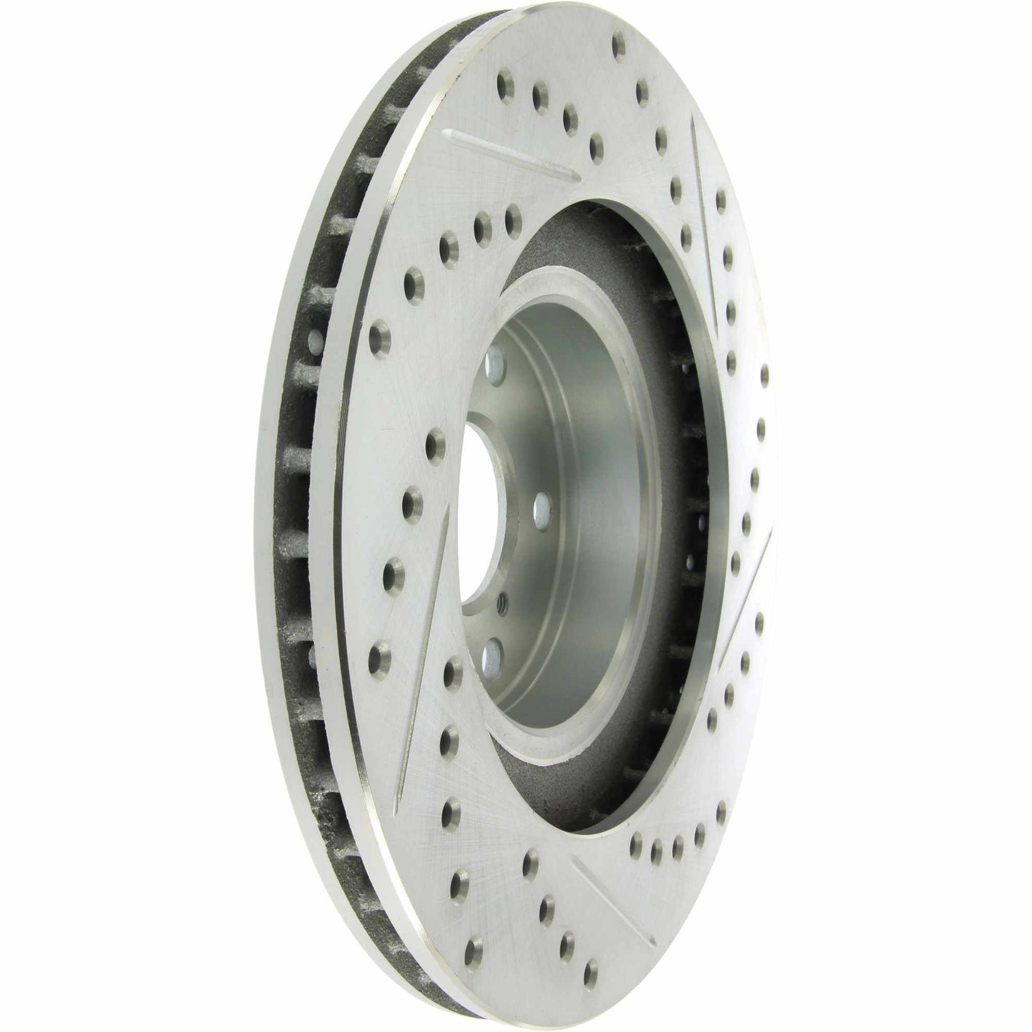 StopTech Select Sport Drilled And Slotted Brake Rotor; Front Right