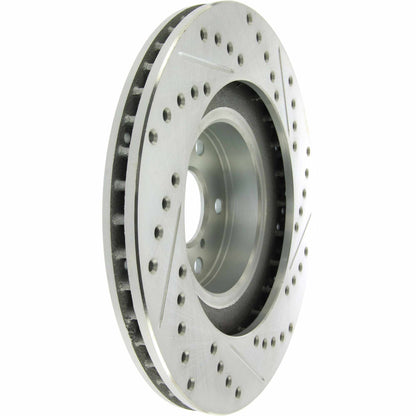 StopTech Select Sport Drilled And Slotted Brake Rotor; Front Right
