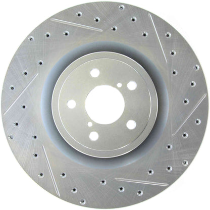 StopTech Select Sport Drilled And Slotted Brake Rotor; Front Left