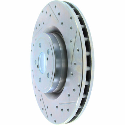 StopTech Select Sport Drilled And Slotted Brake Rotor; Front Left