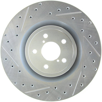 StopTech Select Sport Drilled And Slotted Brake Rotor; Front Right