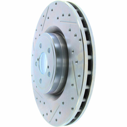 StopTech Select Sport Drilled And Slotted Brake Rotor; Front Right