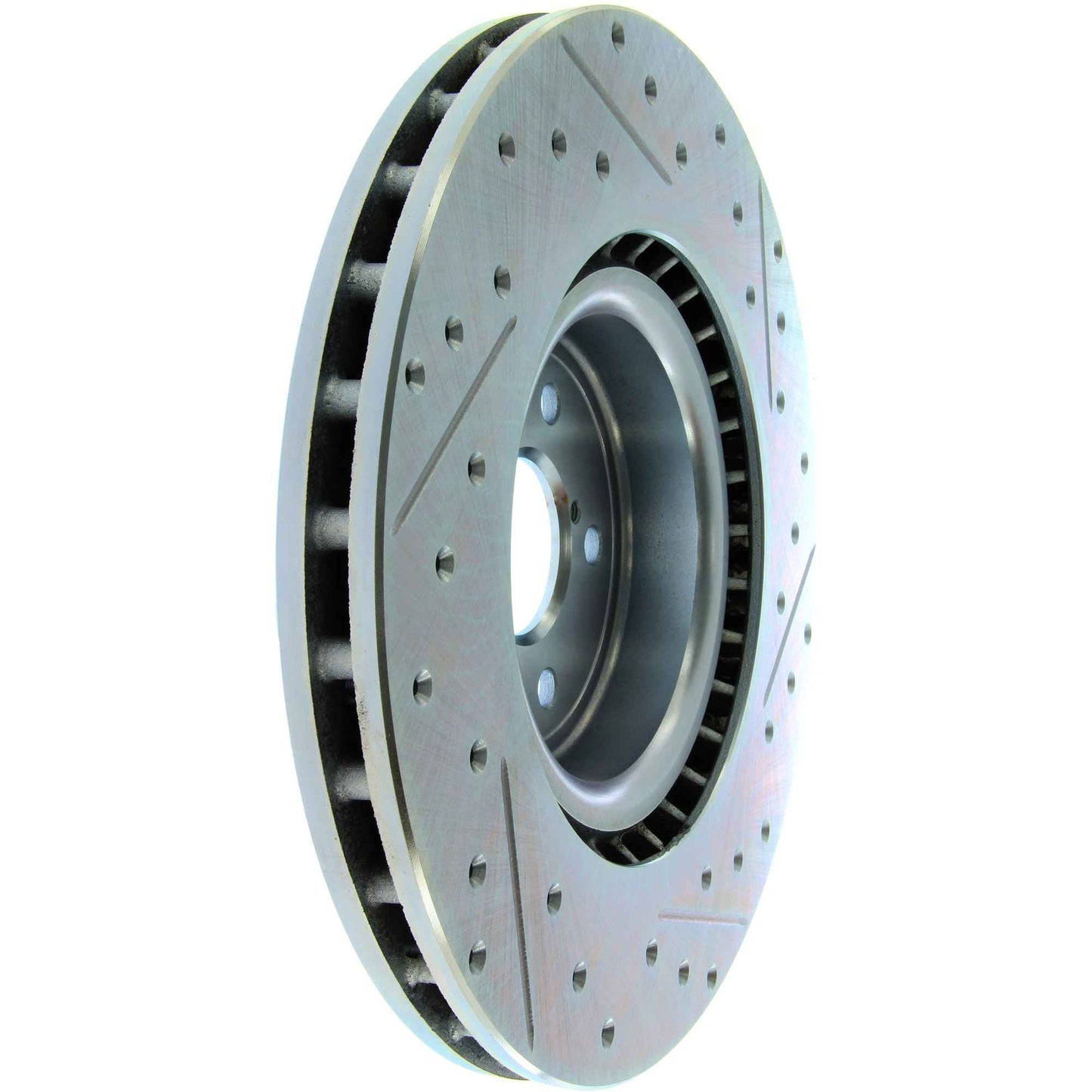 StopTech Select Sport Drilled And Slotted Brake Rotor; Front Right