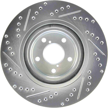 StopTech Select Sport Drilled And Slotted Brake Rotor; Front Left