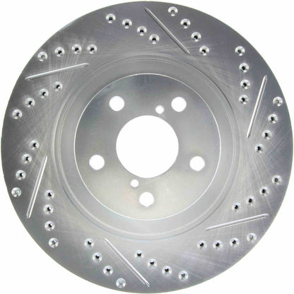 StopTech Select Sport Drilled And Slotted Brake Rotor; Front Left