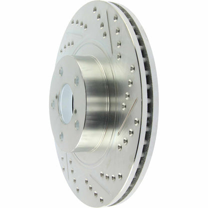 StopTech Select Sport Drilled And Slotted Brake Rotor; Front Left