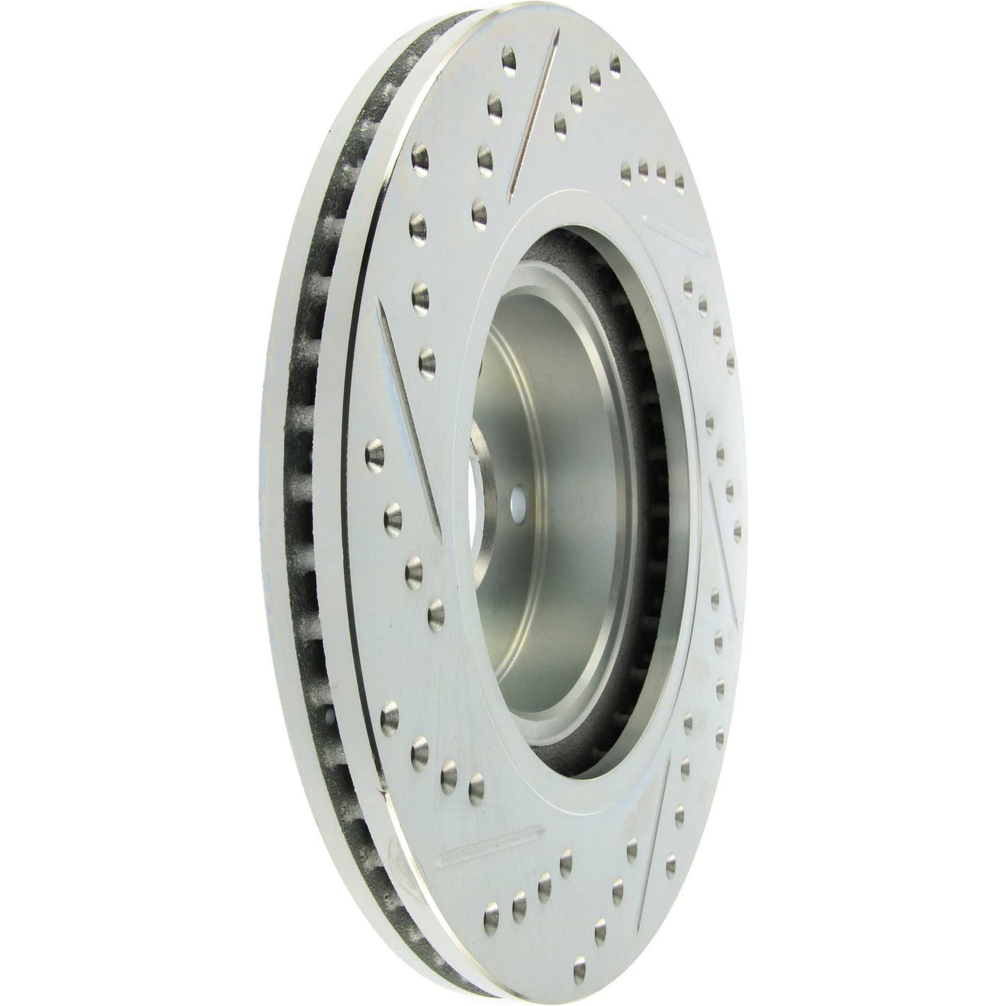 StopTech Select Sport Drilled And Slotted Brake Rotor; Front Left