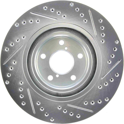 StopTech Select Sport Drilled And Slotted Brake Rotor; Front Right