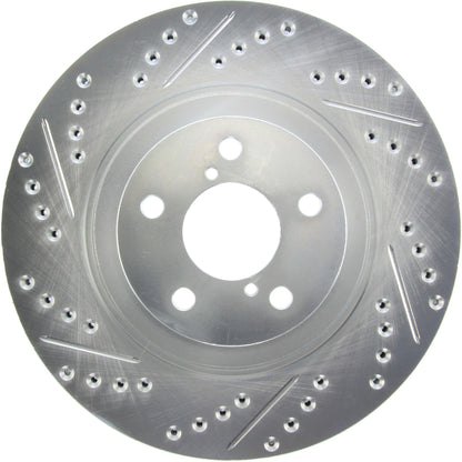 StopTech Select Sport Drilled And Slotted Brake Rotor; Front Right