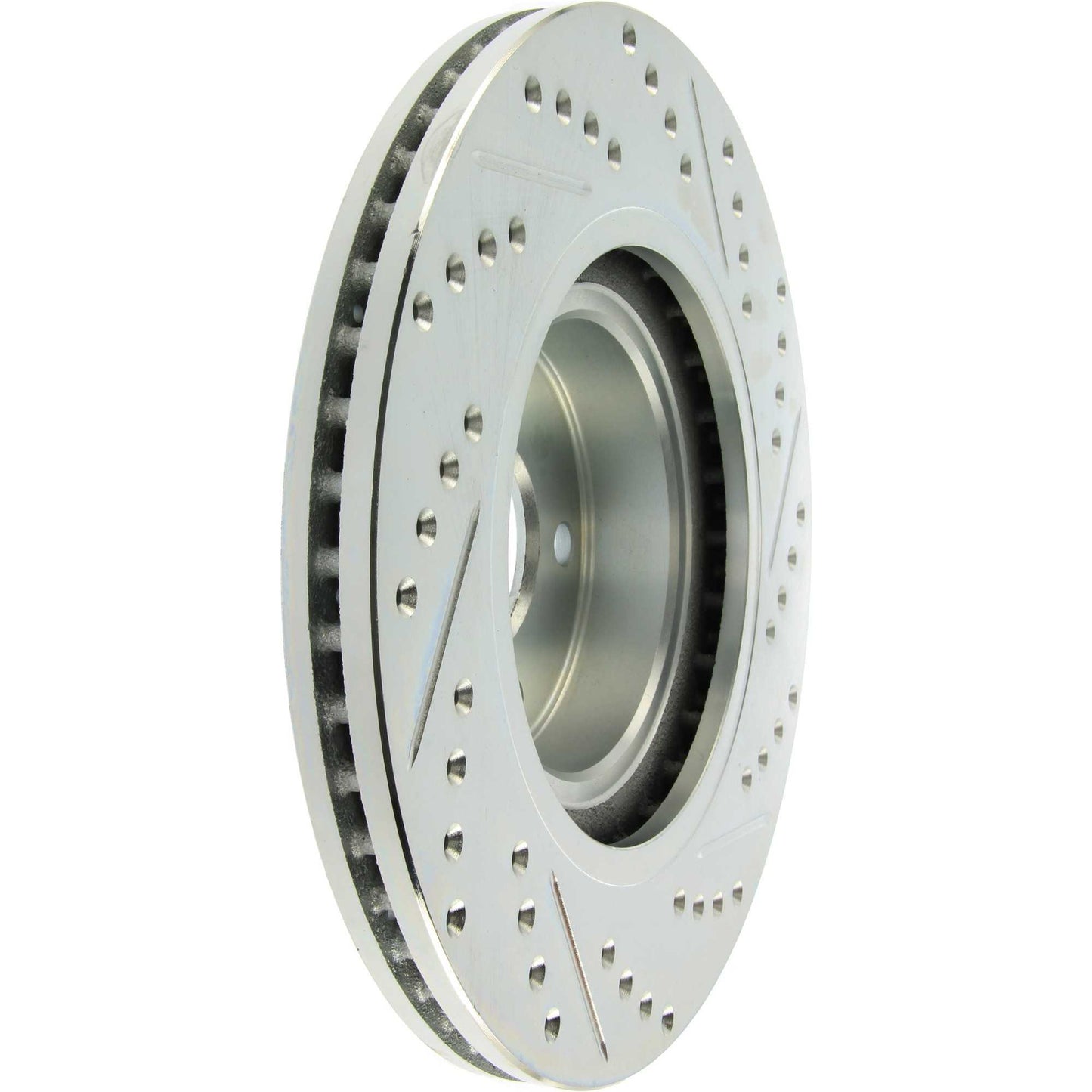 StopTech Select Sport Drilled And Slotted Brake Rotor; Front Right