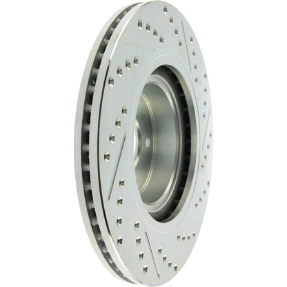 StopTech Select Sport Drilled And Slotted Brake Rotor; Front Right
