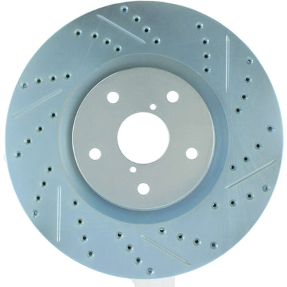 StopTech  Select Sport Drilled And Slotted Brake Rotor; Front Left