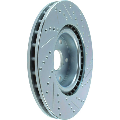 StopTech Select Sport Drilled And Slotted Brake Rotor; Front Right