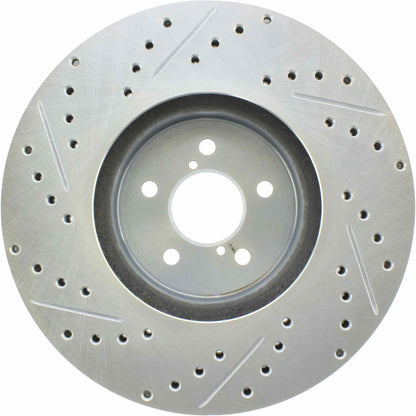 StopTech Select Sport Drilled And Slotted Brake Rotor; Front Left