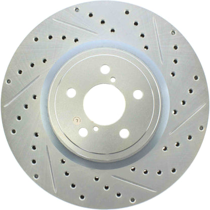 StopTech Select Sport Drilled And Slotted Brake Rotor; Front Left