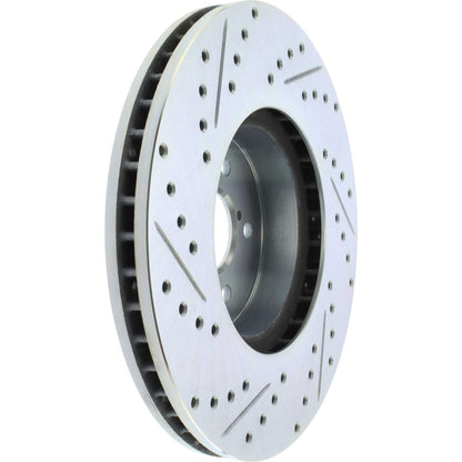 StopTech Select Sport Drilled And Slotted Brake Rotor; Front Left