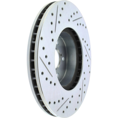 StopTech Select Sport Drilled And Slotted Brake Rotor; Front Left