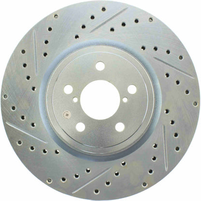 StopTech Select Sport Drilled And Slotted Brake Rotor; Front Right