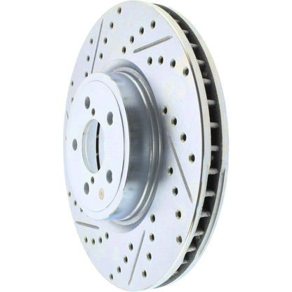 StopTech Select Sport Drilled And Slotted Brake Rotor; Front Right