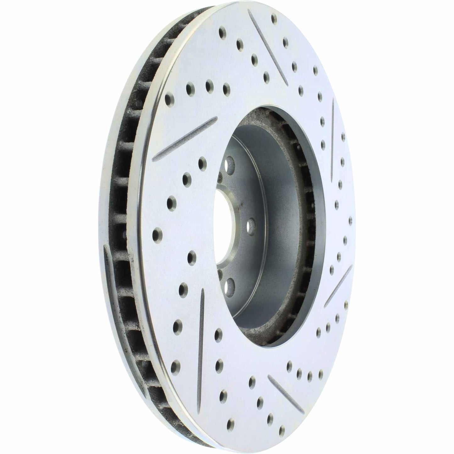 StopTech Select Sport Drilled And Slotted Brake Rotor; Front Right